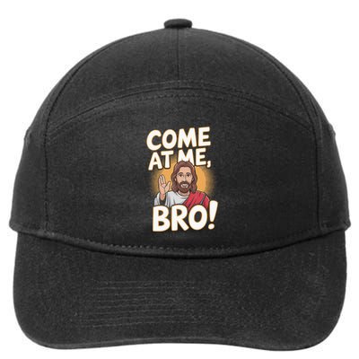 Come At Me Bro Vintage Jesus Design For Fans 7-Panel Snapback Hat
