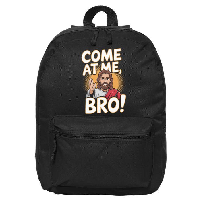 Come At Me Bro Vintage Jesus Design For Fans 16 in Basic Backpack