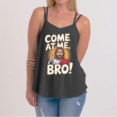 Come At Me Bro Vintage Jesus Design For Fans Women's Strappy Tank