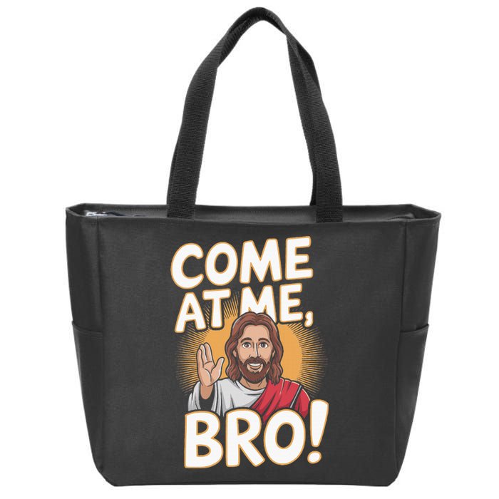 Come At Me Bro Vintage Jesus Design For Fans Zip Tote Bag