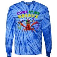 Come At Me Breaux Crawfish Beads Funny Mardi Gras Carnival Gift Tie-Dye Long Sleeve Shirt