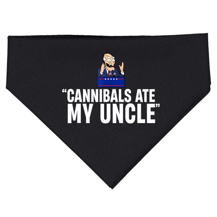 Cannibals Ate My Uncle Biden Trump Saying Funny USA-Made Doggie Bandana