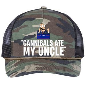 Cannibals Ate My Uncle Biden Trump Saying Funny Retro Rope Trucker Hat Cap