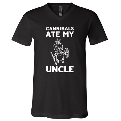 Cannibals Ate My Uncle Joe Biden Trump Saying Funny V-Neck T-Shirt