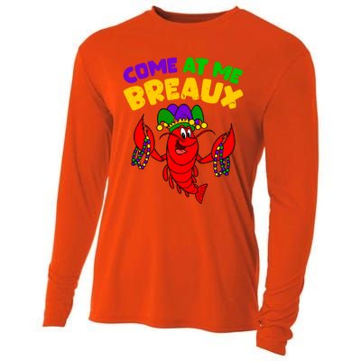 Come At Me Breaux Funny Mardi Gras Crawfish Parade Carnival Gift Cooling Performance Long Sleeve Crew