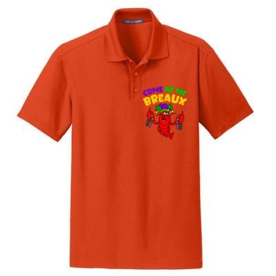 Come At Me Breaux Funny Mardi Gras Crawfish Parade Carnival Gift Dry Zone Grid Polo