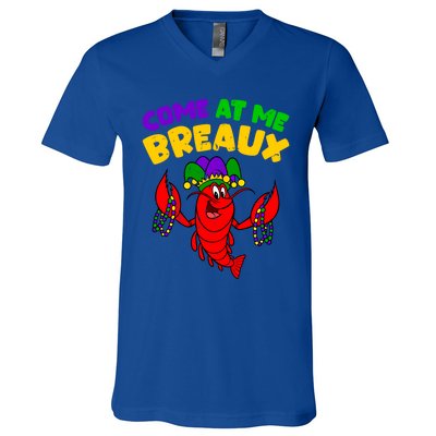 Come At Me Breaux Funny Mardi Gras Crawfish Parade Carnival Gift V-Neck T-Shirt