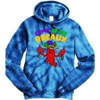 Come At Me Breaux Funny Mardi Gras Crawfish Parade Carnival Gift Tie Dye Hoodie