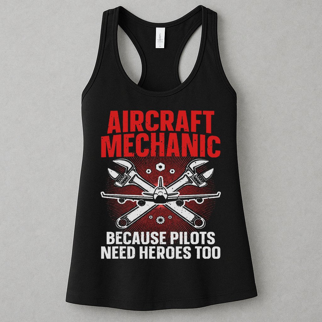 Cool Aircraft Mechanic Art For Women Aviation Mechanic Womens Tank Top
