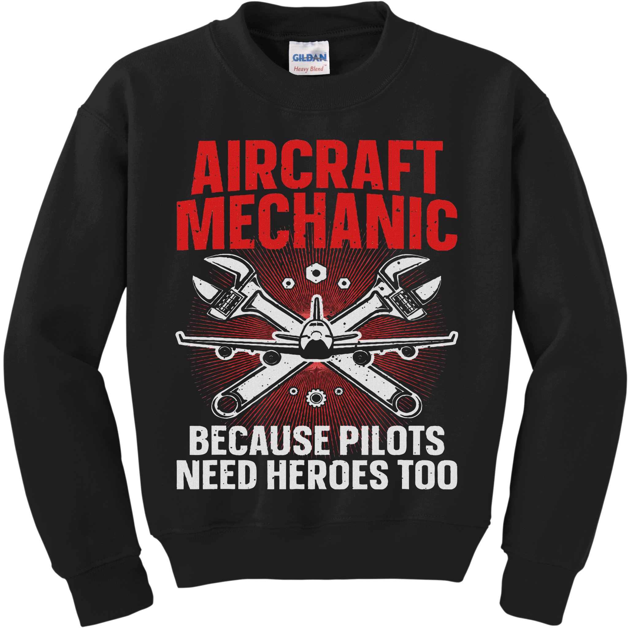 Cool Aircraft Mechanic Art For Women Aviation Mechanic Kids Sweatshirt