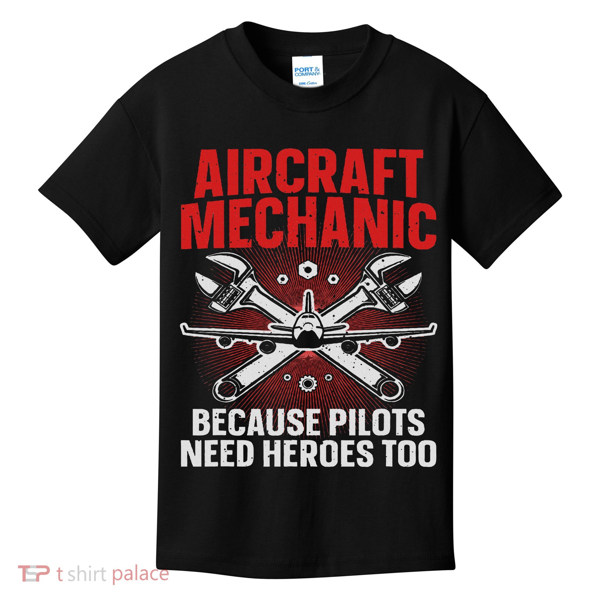 Cool Aircraft Mechanic Art For Women Aviation Mechanic Kids T-Shirt