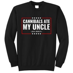 Cannibals Ate My Uncle Satire Funny Sweatshirt