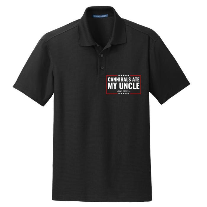 Cannibals Ate My Uncle Satire Funny Dry Zone Grid Polo