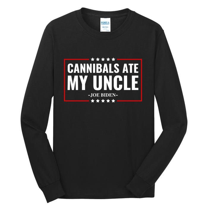 Cannibals Ate My Uncle Satire Funny Tall Long Sleeve T-Shirt