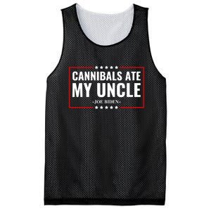 Cannibals Ate My Uncle Satire Funny Mesh Reversible Basketball Jersey Tank