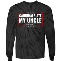 Cannibals Ate My Uncle Satire Funny Tie-Dye Long Sleeve Shirt