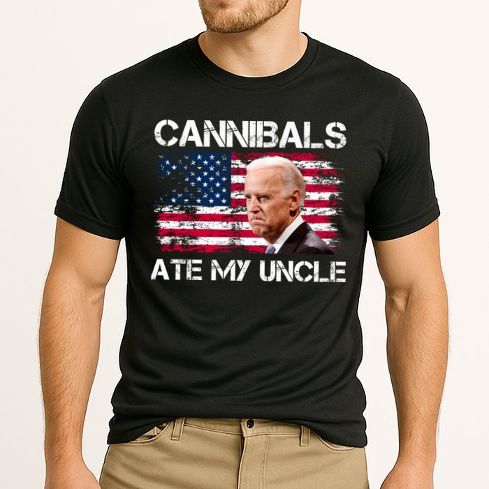 Cannibals Ate My Uncle Us Flag Biden Vinatge Cooling Performance Crew T-Shirt