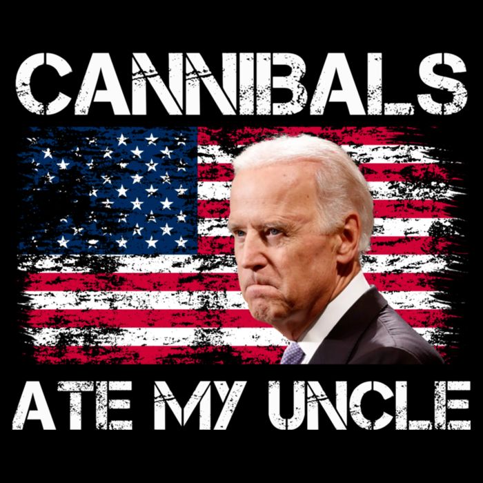 Cannibals Ate My Uncle Us Flag Biden Vinatge Cooling Performance Crew T-Shirt