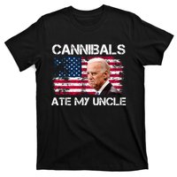 Cannibals Ate My Uncle Us Flag Biden Vinatge T-Shirt