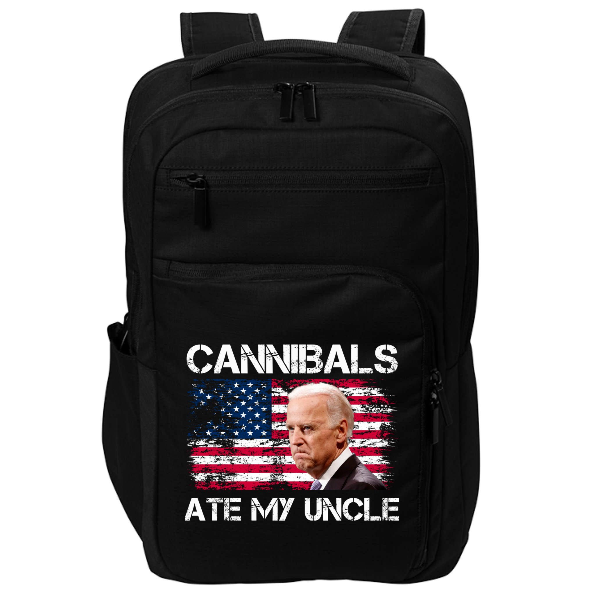 Cannibals Ate My Uncle Us Flag Biden Vinatge Impact Tech Backpack