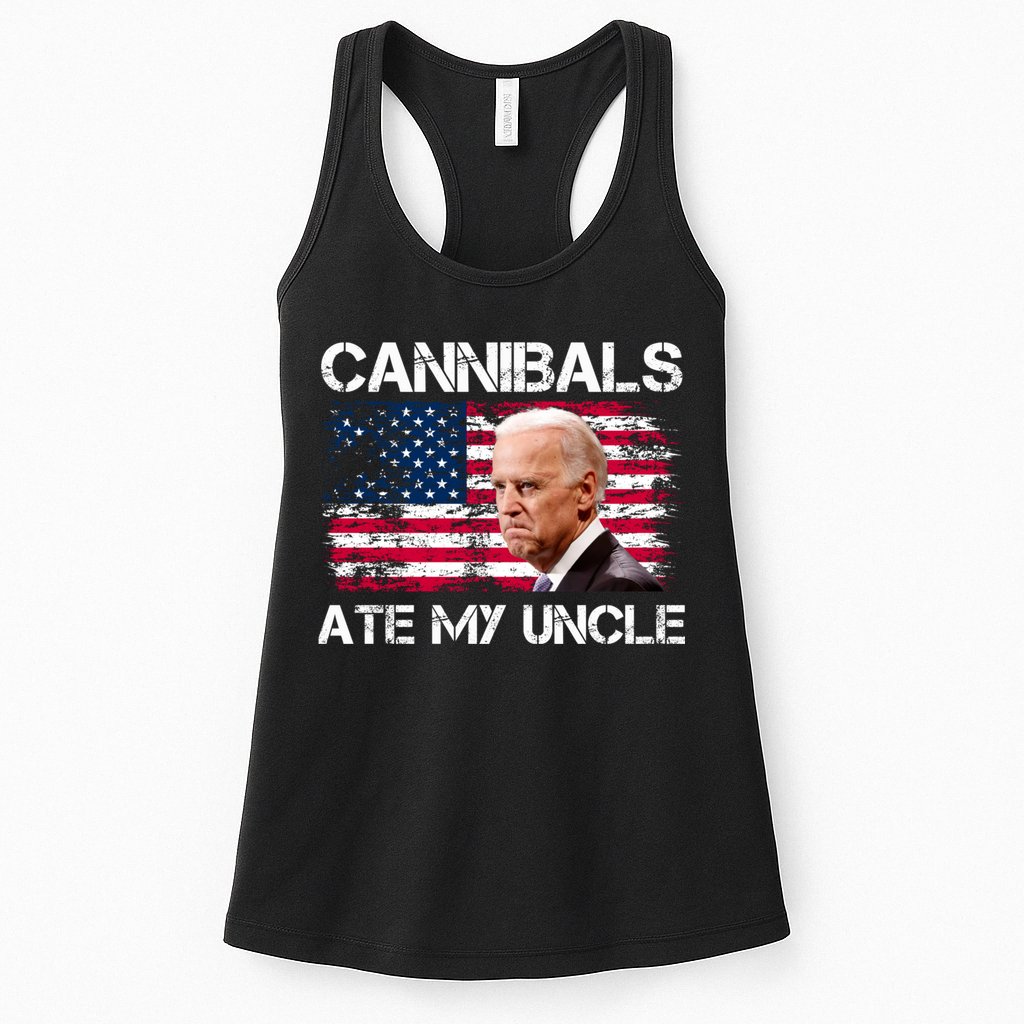 Cannibals Ate My Uncle Us Flag Biden Vinatge Womens Tank Top