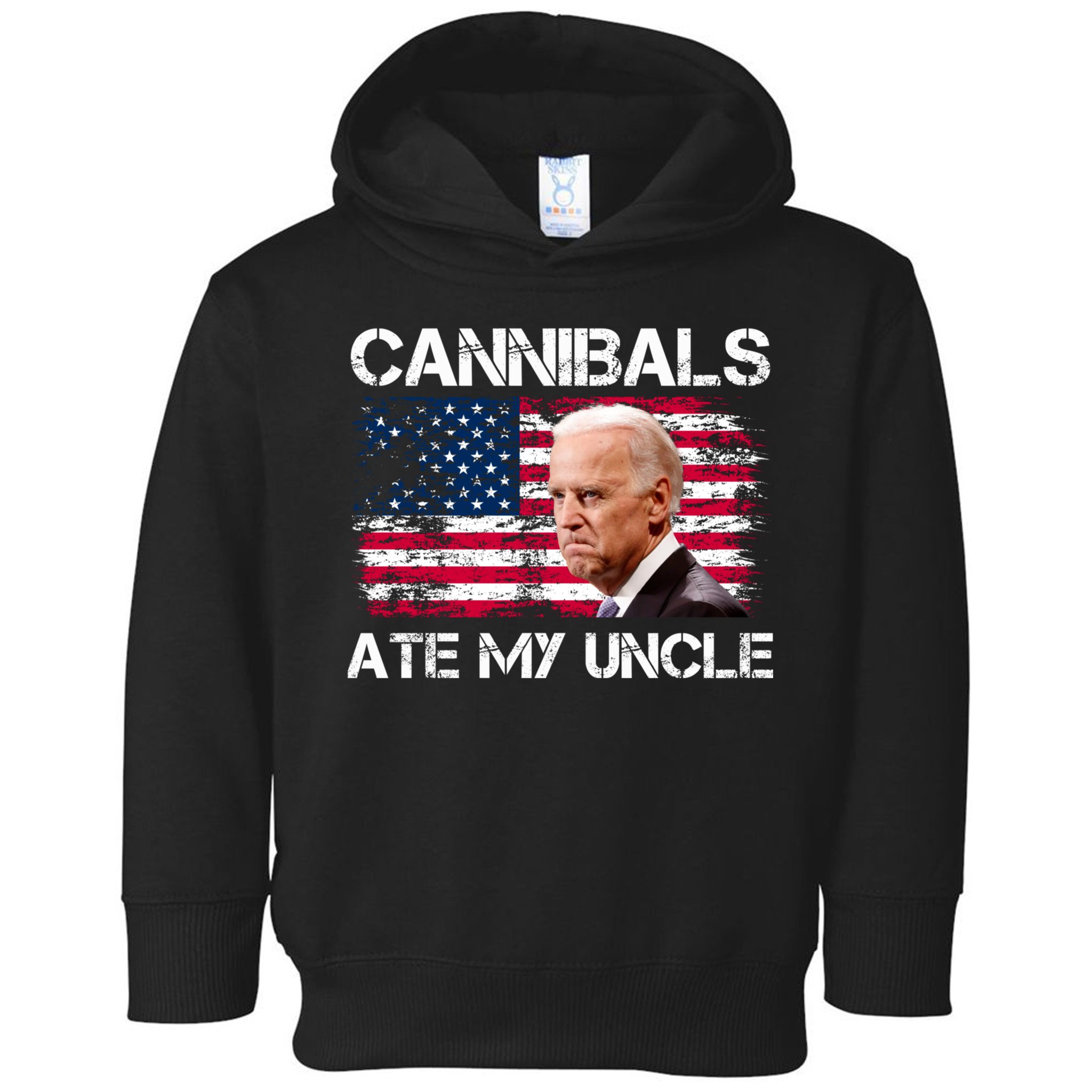 Cannibals Ate My Uncle Us Flag Biden Vinatge Toddler Hoodie