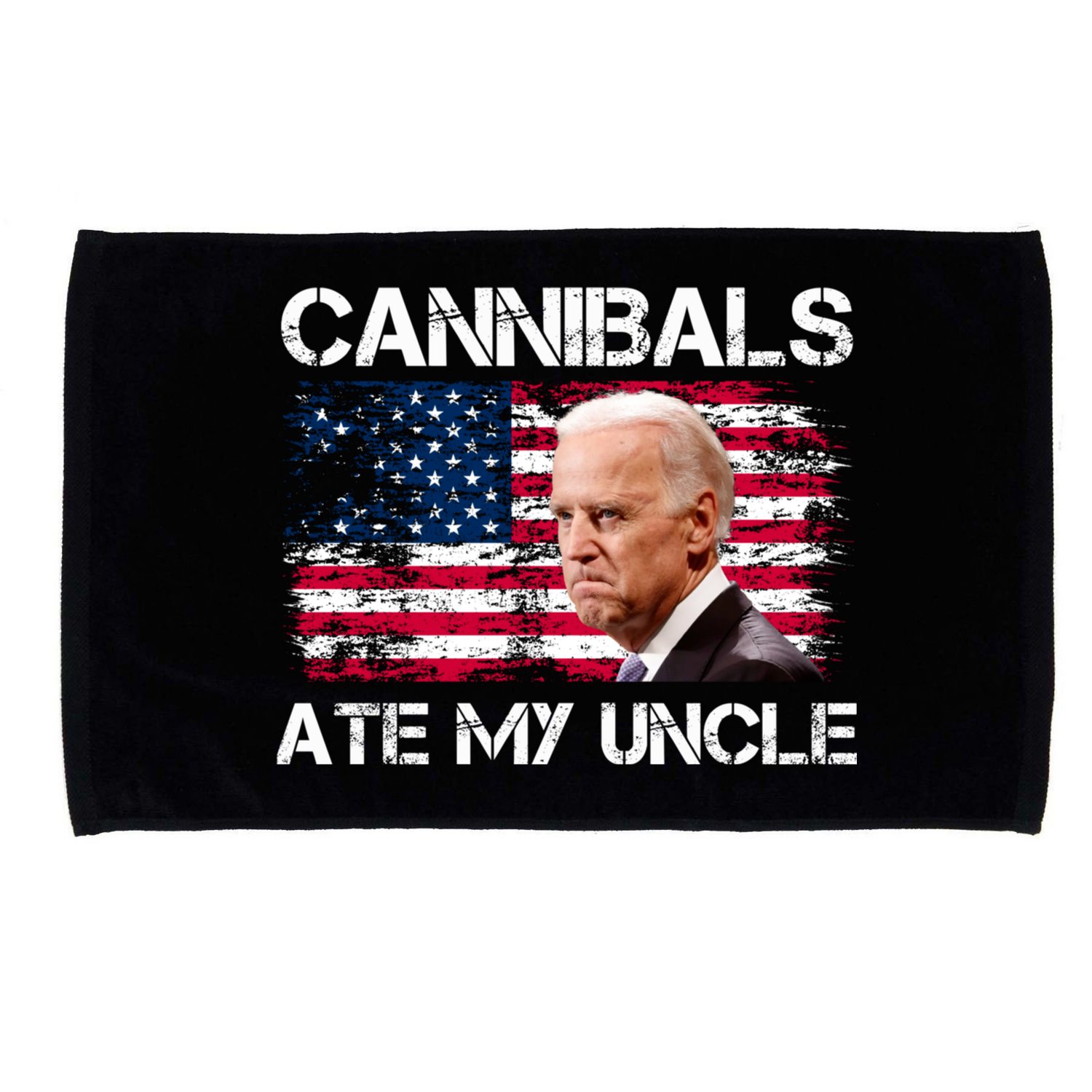 Cannibals Ate My Uncle Us Flag Biden Vinatge Microfiber Hand Towel