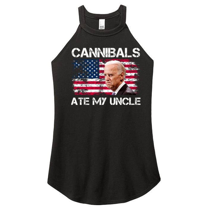 Cannibals Ate My Uncle Us Flag Biden Vinatge Women’s Perfect Tri Rocker Tank