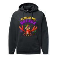 Come At Me Breaux Crawfish Beads Mardi Gras Performance Fleece Hoodie