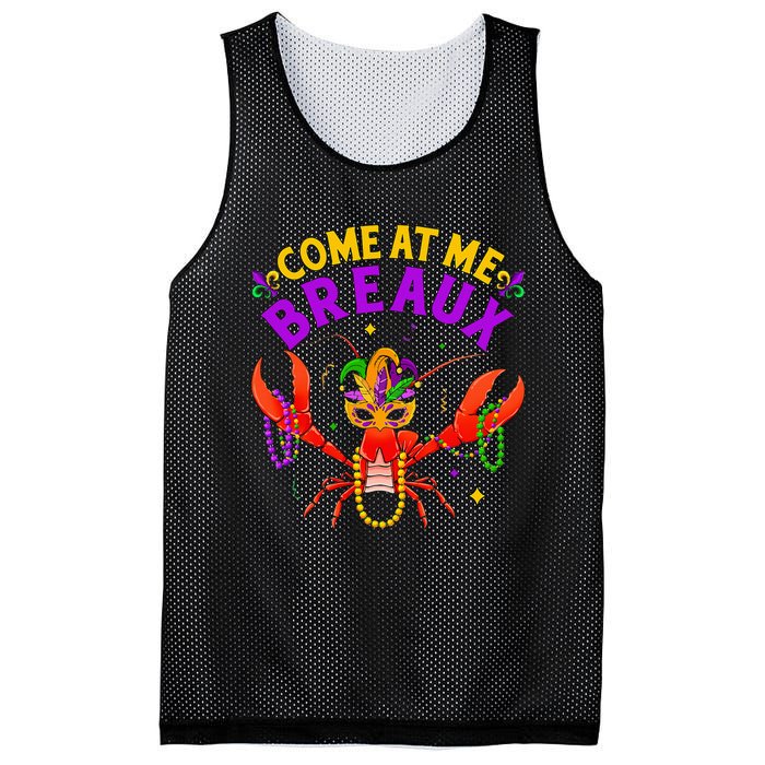 Come At Me Breaux Crawfish Beads Mardi Gras Mesh Reversible Basketball Jersey Tank