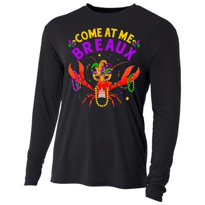 Come At Me Breaux Crawfish Beads Mardi Gras Cooling Performance Long Sleeve Crew