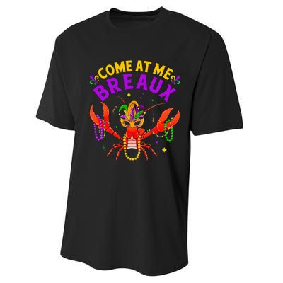 Come At Me Breaux Crawfish Beads Mardi Gras Performance Sprint T-Shirt