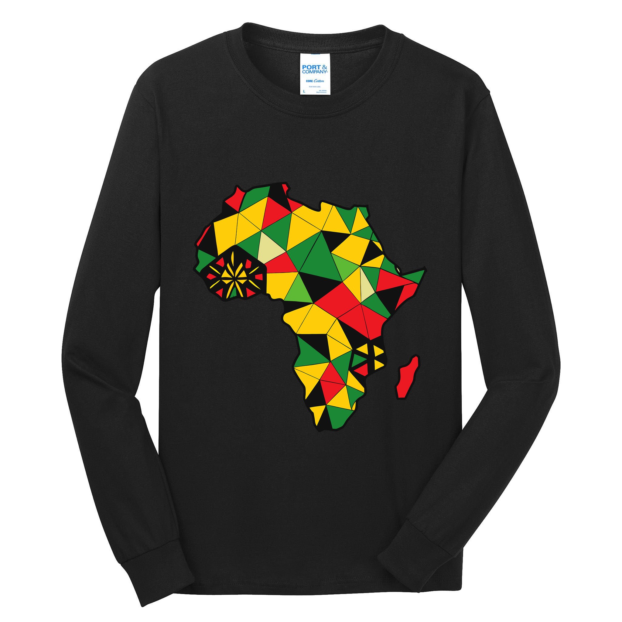 Colourful Africa Map Cloth Gift For African Lover Tall Long Sleeve T-Shirt