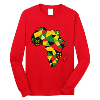 Colourful Africa Map Cloth Gift For African Lover Long Sleeve Shirt