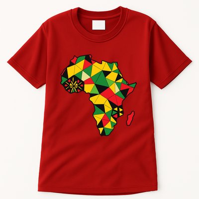 Colourful Africa Map Cloth Gift For African Lover Tall T-Shirt