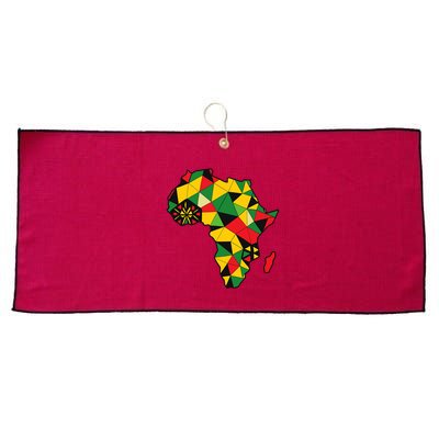Colourful Africa Map Cloth Gift For African Lover Large Microfiber Waffle Golf Towel