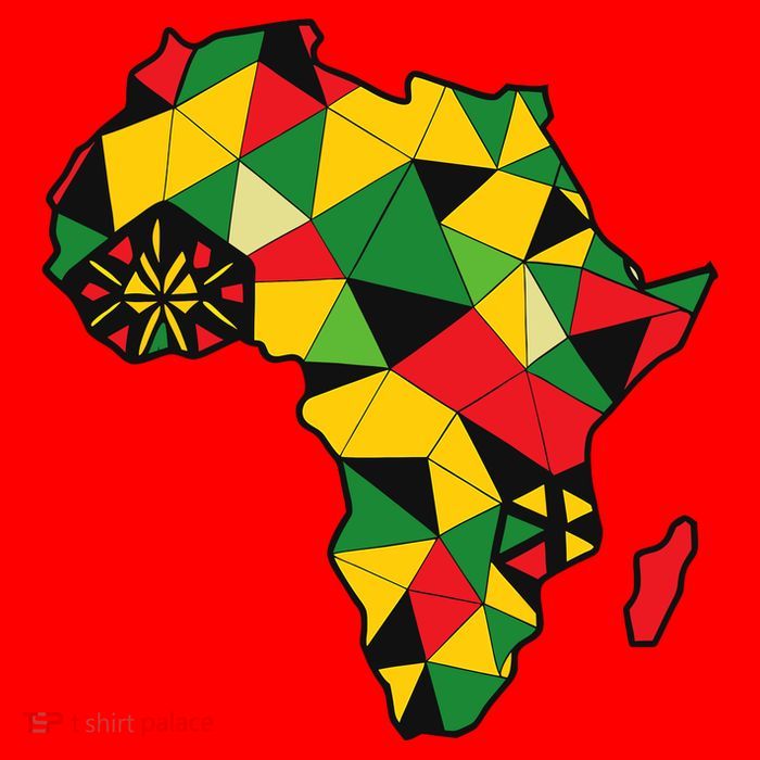 Colourful Africa Map Cloth Gift For African Lover Poster