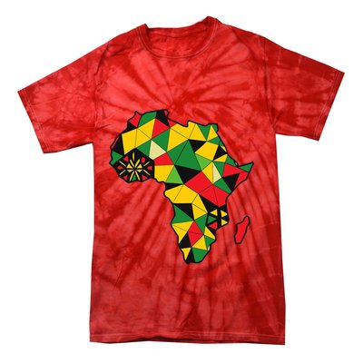 Colourful Africa Map Cloth Gift For African Lover Tie-Dye T-Shirt