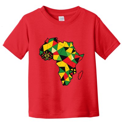 Colourful Africa Map Cloth Gift For African Lover Toddler T-Shirt