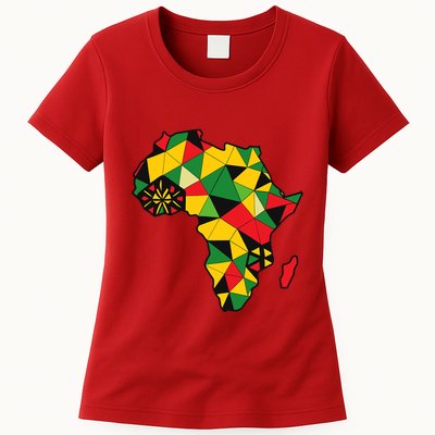 Colourful Africa Map Cloth Gift For African Lover Womens T-Shirt