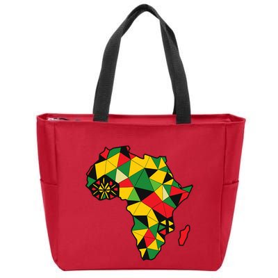 Colourful Africa Map Cloth Gift For African Lover Zip Tote Bag