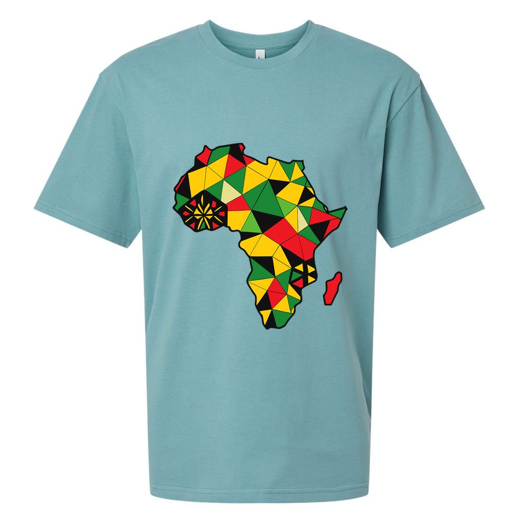 Colourful Africa Map Cloth Gift For African Lover Sueded Cloud Jersey T-Shirt