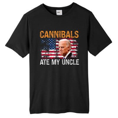 Cannibals Ate My Uncle Us Flag Joe Biden Tall Fusion ChromaSoft Performance T-Shirt