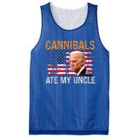 Cannibals Ate My Uncle Us Flag Joe Biden Mesh Reversible Basketball Jersey Tank