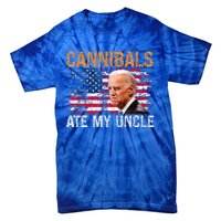 Cannibals Ate My Uncle Us Flag Joe Biden Tie-Dye T-Shirt