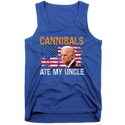 Cannibals Ate My Uncle Us Flag Joe Biden Tank Top