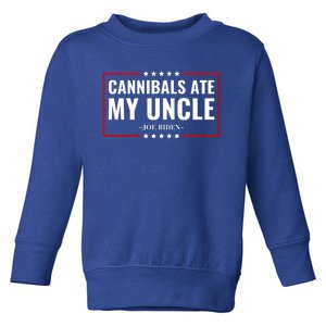 Cannibals Ate My Uncle Joe Biden Political Satire Trump 2024 Toddler Sweatshirt