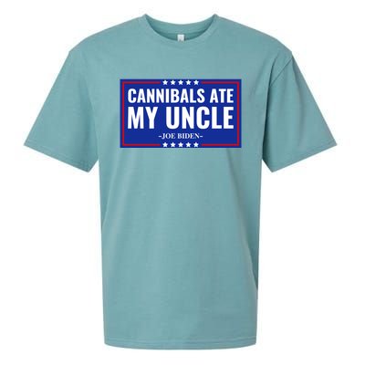 Cannibals Ate My Uncle Joe Biden Political Satire Trump 2024 Sueded Cloud Jersey T-Shirt