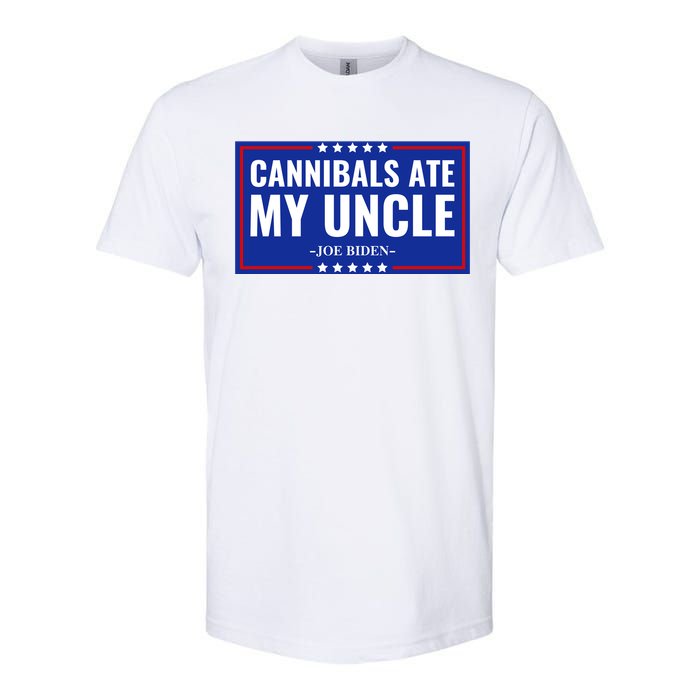 Cannibals Ate My Uncle Joe Biden Political Satire Trump 2024 Softstyle CVC T-Shirt