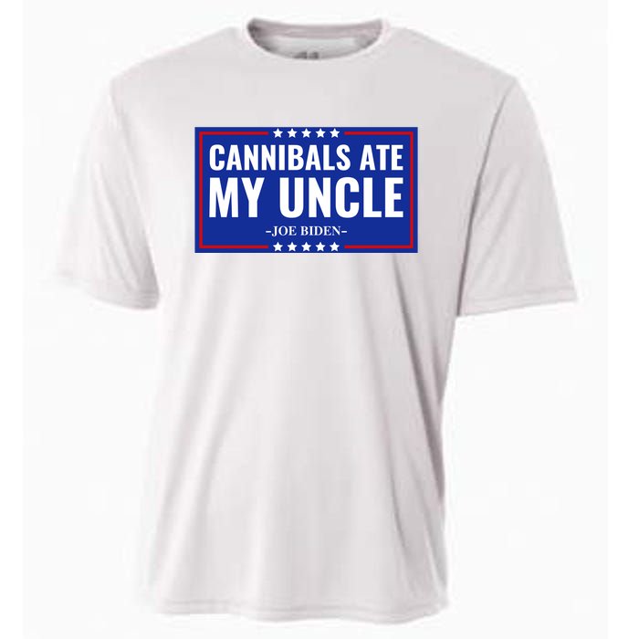 Cannibals Ate My Uncle Joe Biden Political Satire Trump 2024 Cooling Performance Crew T-Shirt